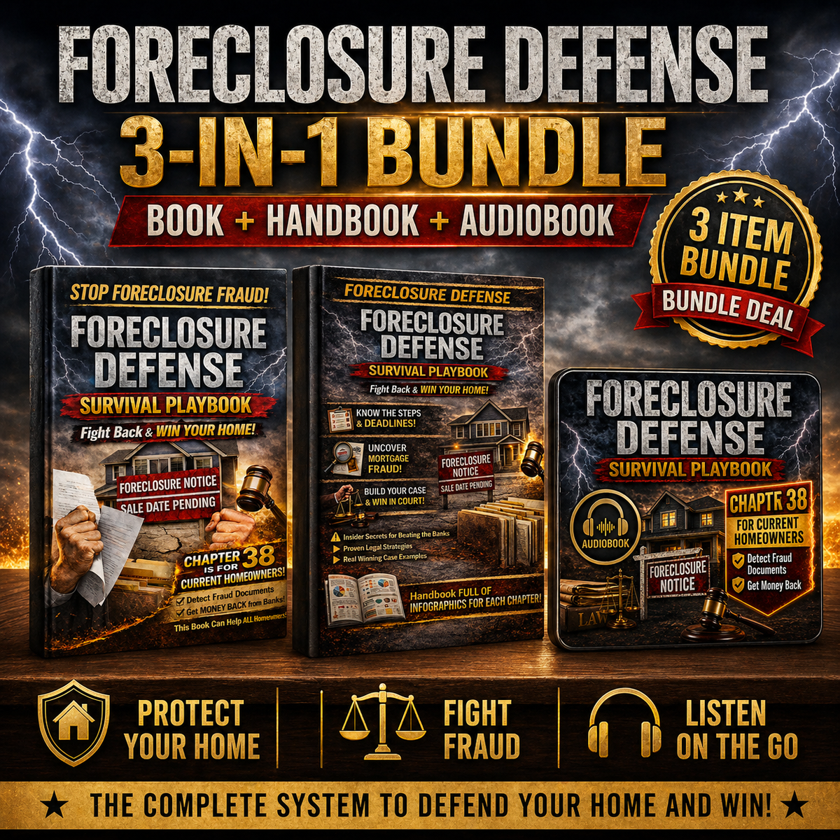 Foreclosure Triple Bundle Deal (2 E-books and 1 Audio Book)